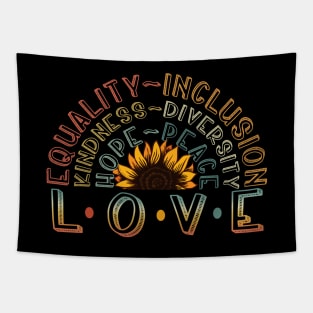 LOVE Equality Inclusion Kindness Diversity Hope Peace Tapestry