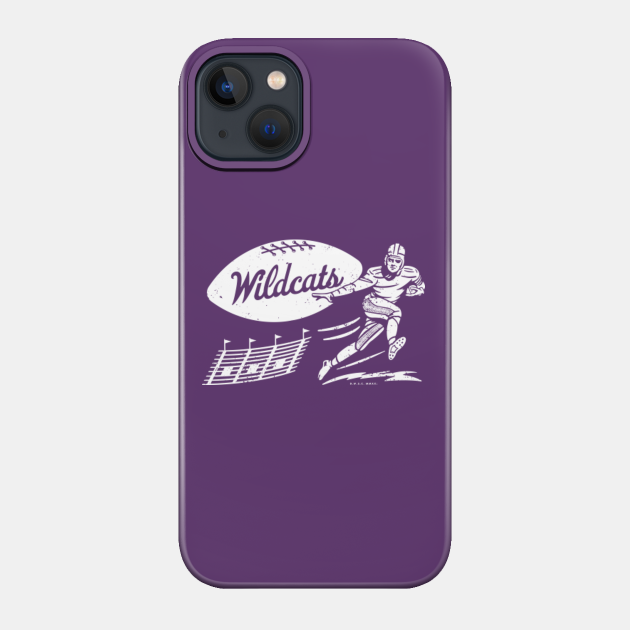 Vintage College Football - Northwestern Wildcats (White Wildcats Wordmark) - Northwestern - Phone Case