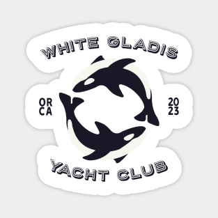 Killer whale - White Gladis Yacht Club Magnet