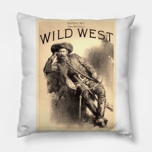 Vintage Poster: Buffalo Bill Wild West Show Pillow