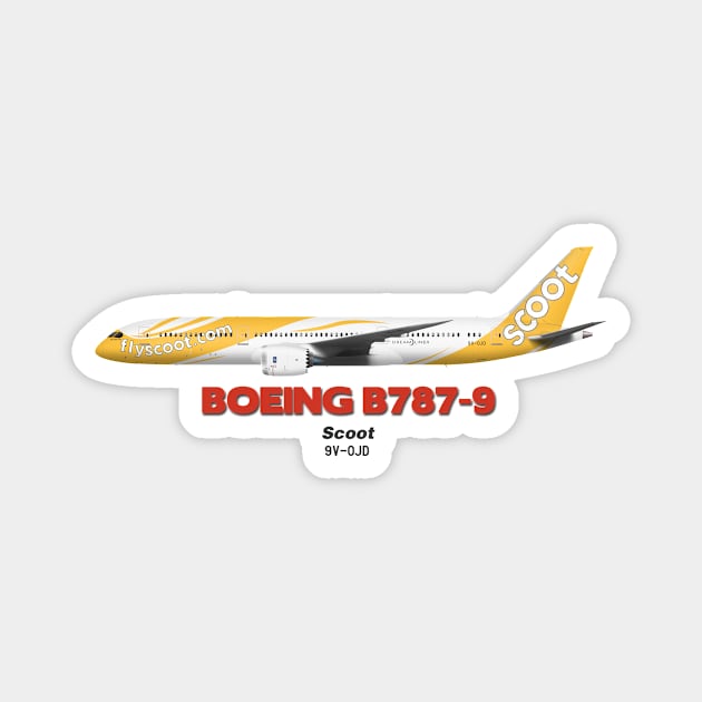 Boeing B787-9 - Scoot Magnet by TheArtofFlying