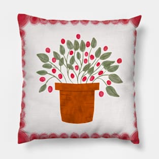 Cranberry red berries Pillow