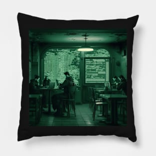 The Matrix Series - Green Café Pillow