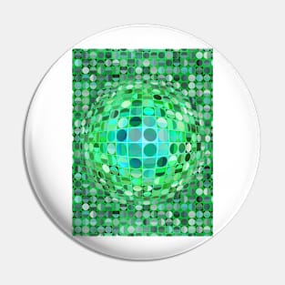 Optical Illusion Sphere - Green Pin