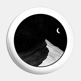 Moonlit mountain Pin