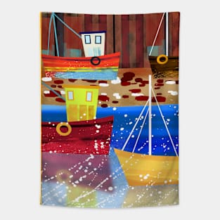 Seaside Town Tapestry