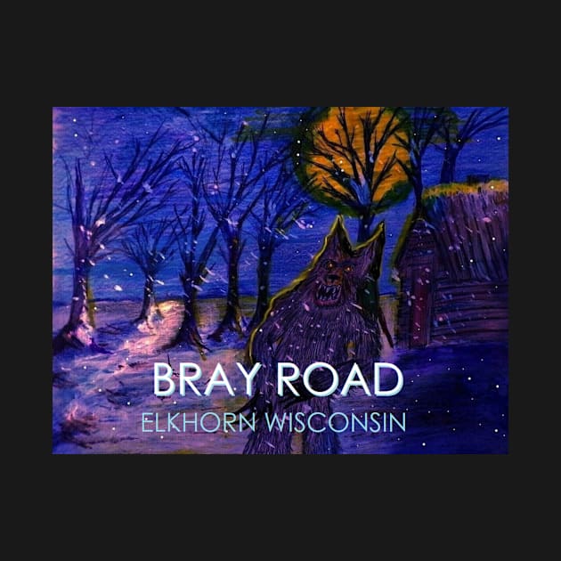 Bray Road Snow Wolf by Great Lakes Artists Group