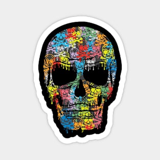 Skull Colorful Graffiti Slime Magnet