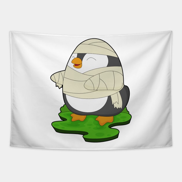 Penguin Halloween Mummy Tapestry by Markus Schnabel