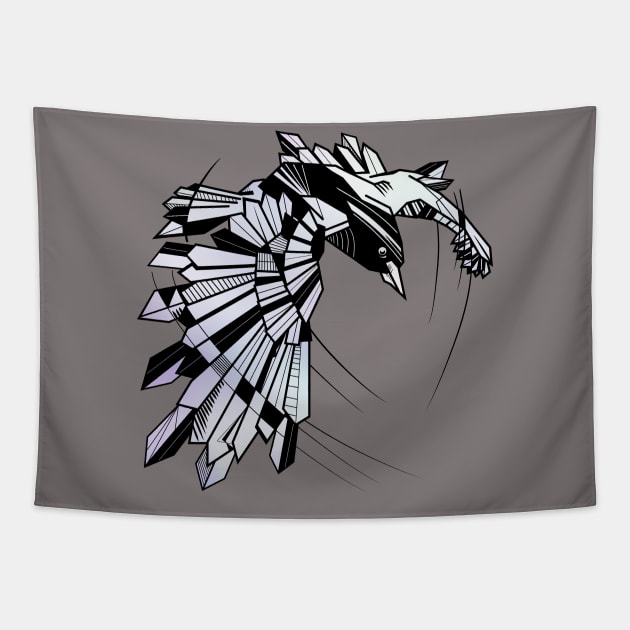 Geometric Raven Tapestry by mailboxdisco