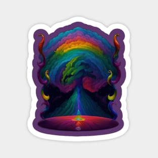 Rainbow Cloud Tree Magnet