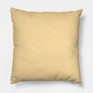 Gold Herringbone Chevron Print Pattern Yellow Butter Retro Mid Mod Pillow