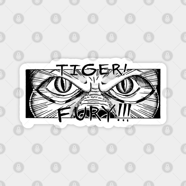 El Rey de LA: Tiger Fury!!! Magnet by Hyperbolic_Fabrications