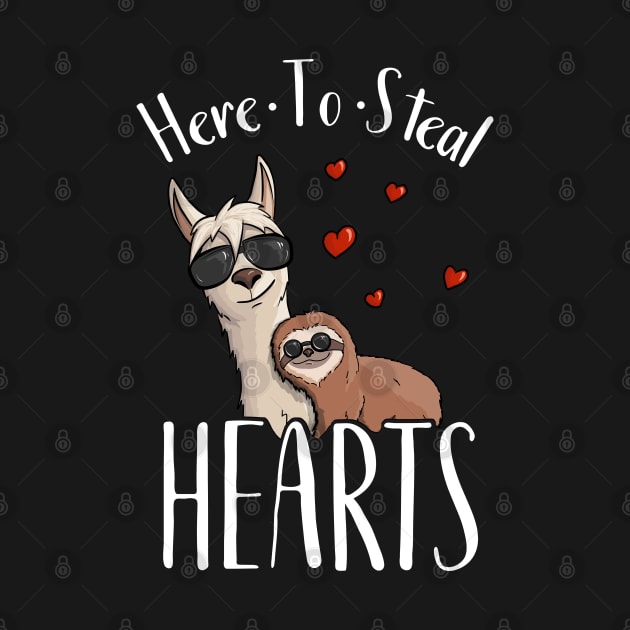 Here To Steal Hearts Sloth  Llama Lover by SkizzenMonster