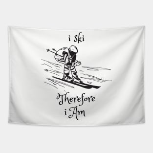 I ski therefore I am Tapestry