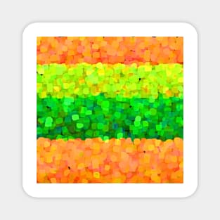 Sparkle and Glitter Orange and Green Magnet