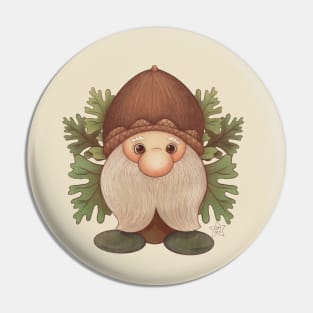 Woodland Gnome With Acorn Hat Pin