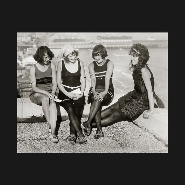 Girls at Atlantic City Beach, 1922. Vintage Photo by historyphoto