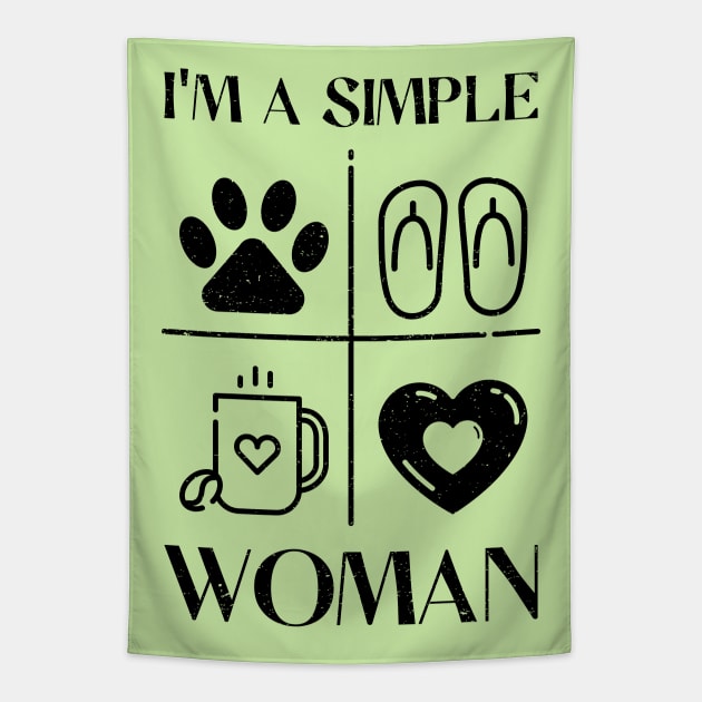 I'm a Simple Woman bk Tapestry by anderleao