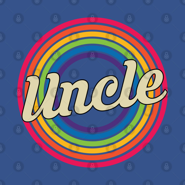 Disover Uncle - Retro Rainbow Style - Uncle - T-Shirt