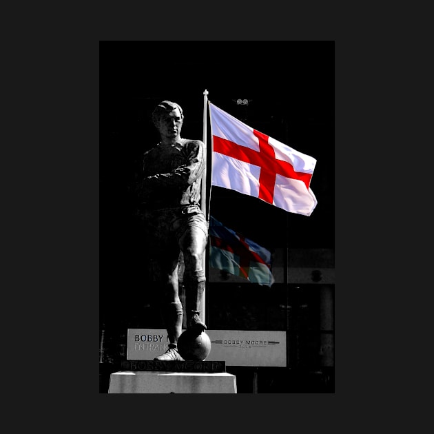 Bobby Moore Statue England Flag Wembley Stadium by AndyEvansPhotos