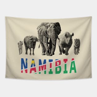 Namibia Wildlife Big Five for Namibia Safari Fans Tapestry