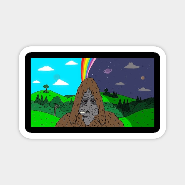 Sassy The Sasquatch with View Magnet by Geometc Style