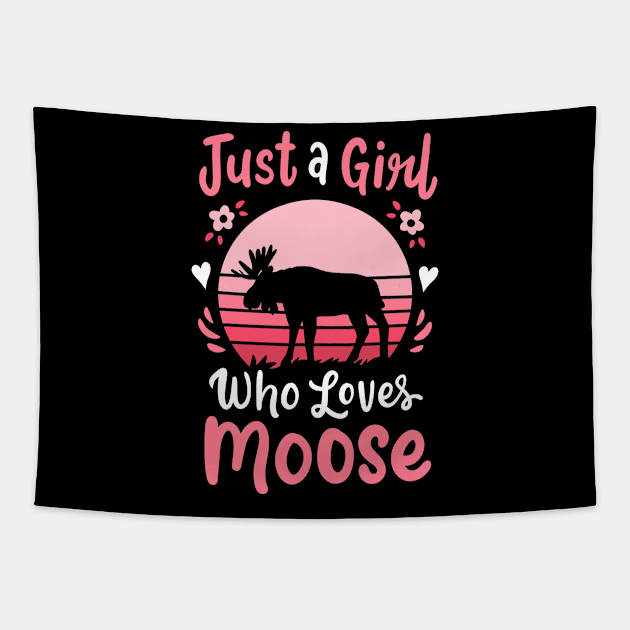 Moose Moose Lover Retro Tapestry by CreativeGiftShop