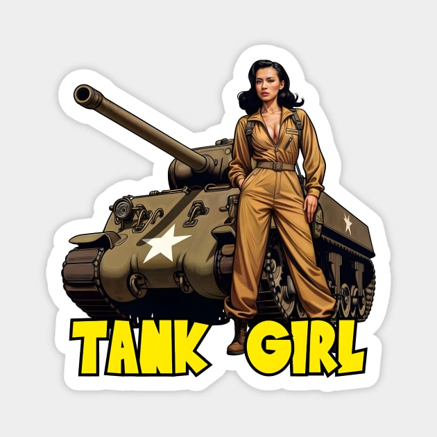 Tank Girl Magnet by Rawlifegraphic