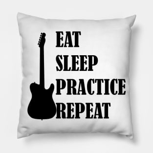 Eat Sleep Practice Repeat: Guitar Pillow