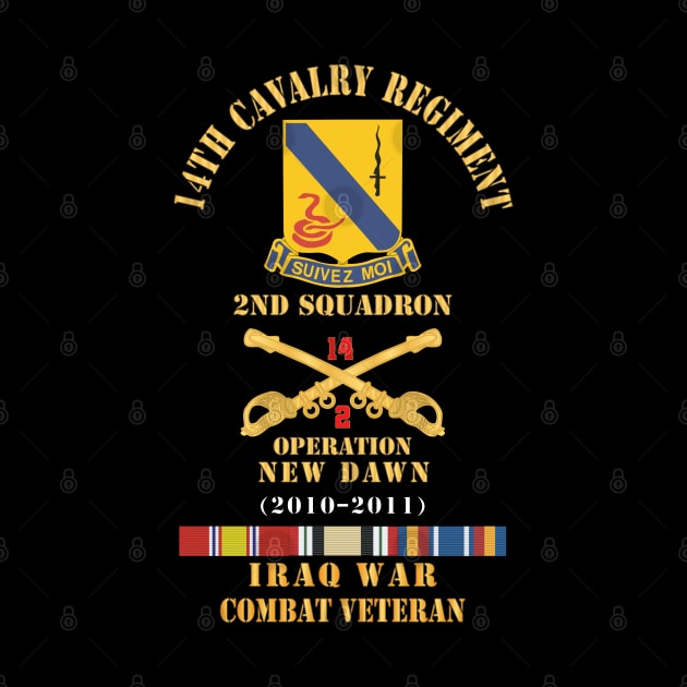 Army - 14th Cavalry Regiment w Cav Br - 2nd Squadron - OND - 2010–2011 - Red Txt Cbt Vet w IRAQ SVC X 300 by twix123844