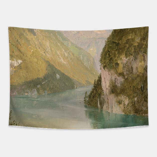 Konigssee, Bavaria by Frederic Edwin Church Tapestry by Classic Art Stall