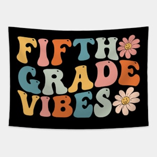 Fifth Grade Vibes - 5th Grade Team Retro 1st Day of School Tapestry