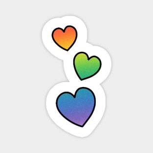 Rainbow Hearts Magnet