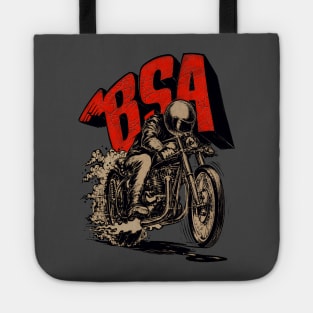 Vintage Retro BSA Street Racer Motorcycle Motormaniac Tote