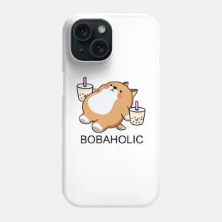 Lazy Bobaholic Shiba Loves Boba! Phone Case