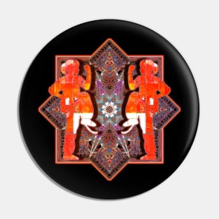 Orange Tai Chi Practice Pin