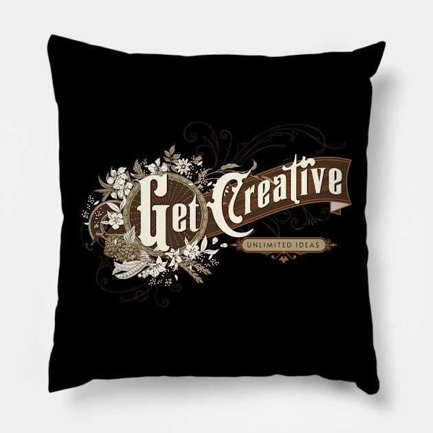 Get Creative Quote Citation Inspiration Message Phrase Pillow by Cubebox