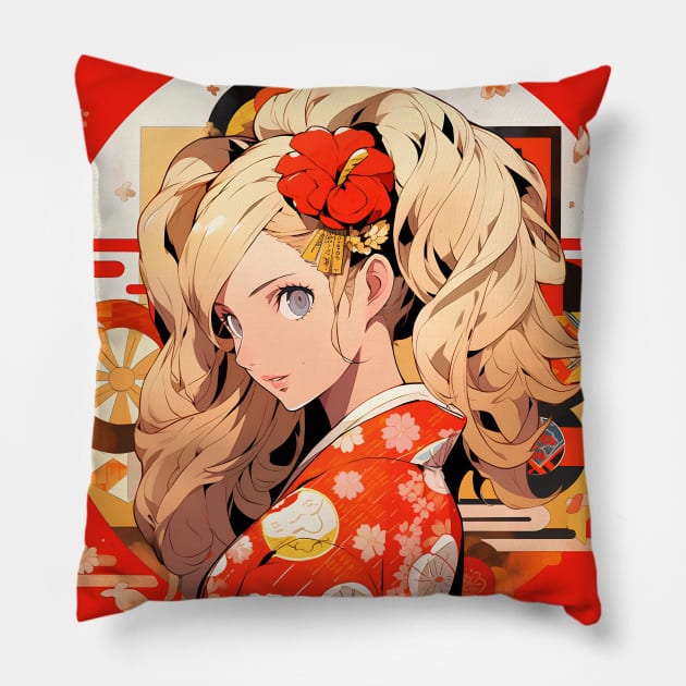 ann kimono Pillow by WabiSabi Wonders