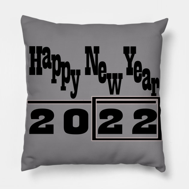 Happy New Year 2022 Pillow by SFS