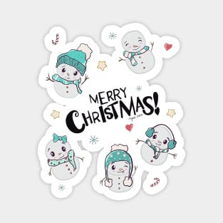 Funny and Kawaii Christmas Magnet