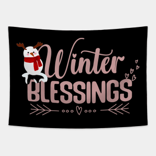 winter blessings Tapestry