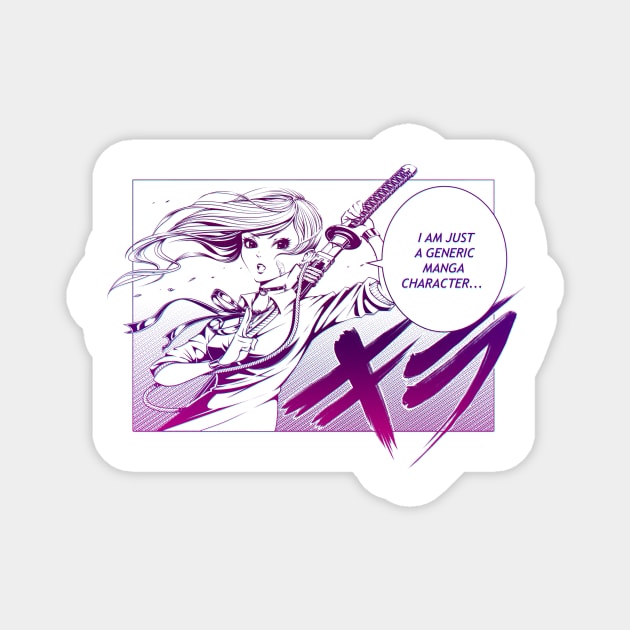 Generic Manga CHaracter Magnet by andremuller.art