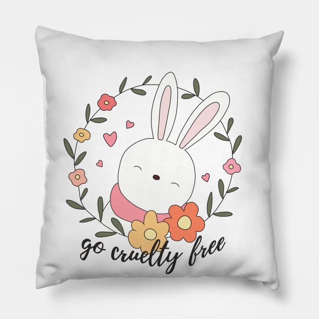 Easter - Go Cruelty free Pillow by valentinahramov