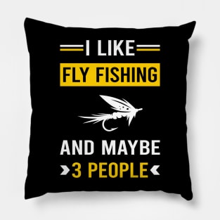 3 People Fly Fishing Pillow