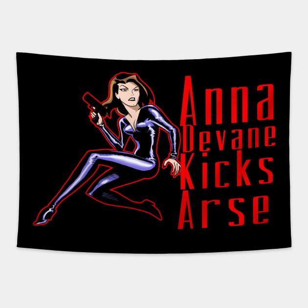 Anna Devane Kicks Arse Tapestry by UnleashedCreationz