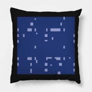 Dark Orthogonal pattern  - Blue Pillow