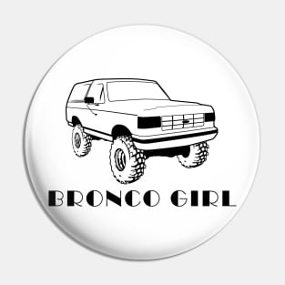 1987-1991 Bronco Girl Black Print Pin