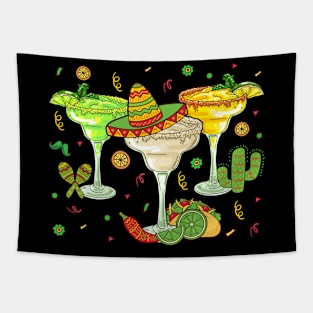 Mexican Margarita Glasses Tapestry