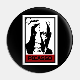 Pablo Picasso in Line Art Pin